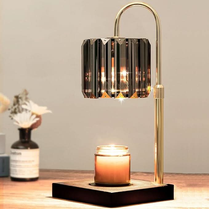 Candle Warmer Lamp - Black Glass - HER Home Design Boutique